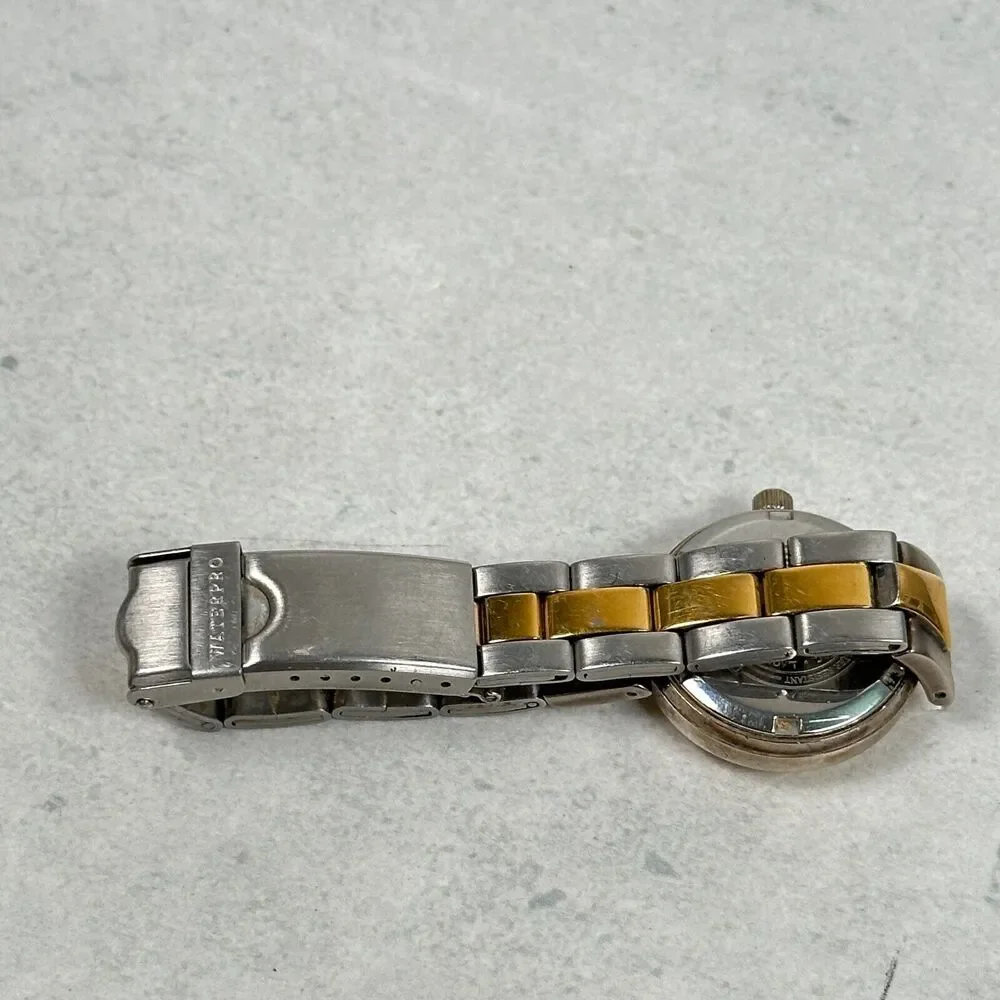 Guess Watch Womens 26mm Round Black Dial Date Two Tone 5.5